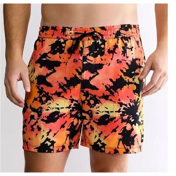 NWT HURLEY Cannonball 17" Hybrid Ember Men's Volley Shorts Size L